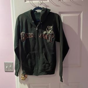 Disney Parks Boba Fett zip up Hoodie. Adult size S